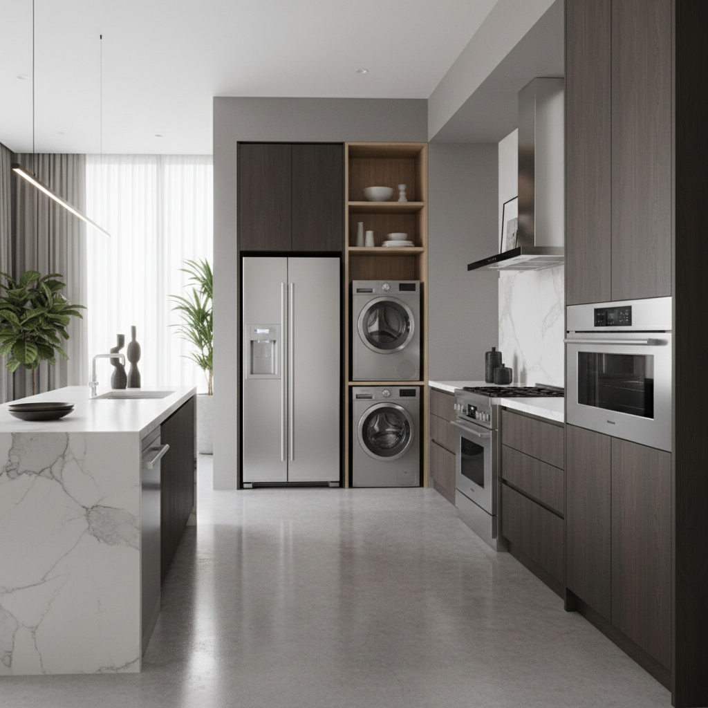 Premium household appliances in a luxury home